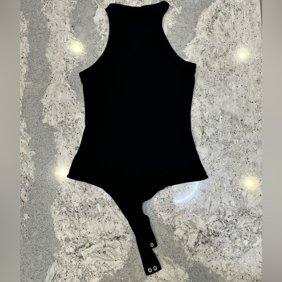 AGOLDE RIANNE HIGH NECK RACERBACK BODYSUIT BLACK SIZE SMALL - Picture 7 of 8